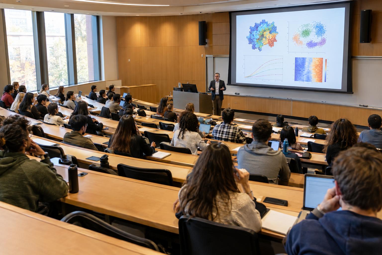 Lecture in progress at the university